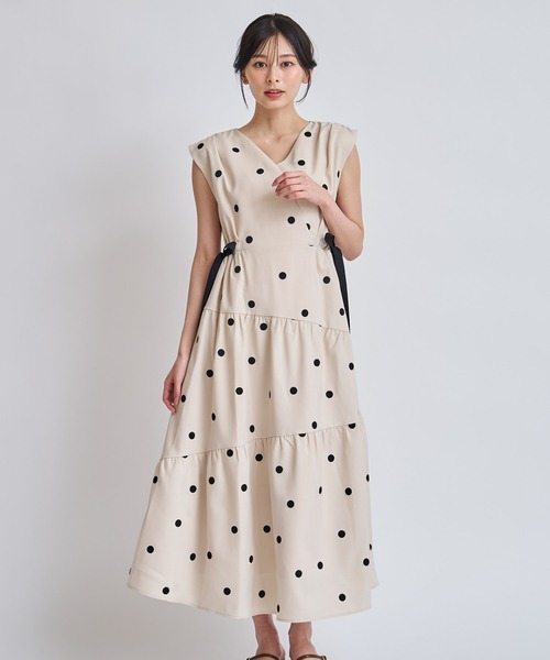 極美品！リネンタッチドットワンピース セール】リネンタッチドットワンピース（ワンピース）｜NOELA（ノエラ