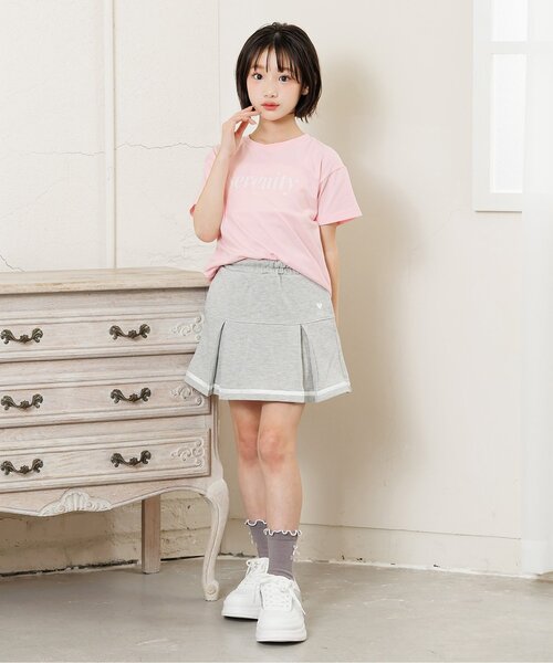 algy(アルジー)の「【puchily プチプラライン】パールロゴ半袖Tシャツ(Tシャツ/カットソー・キッズ・ブラック/オフホワイト/ピンク・160/150/140/130/120)」の8枚目の写真