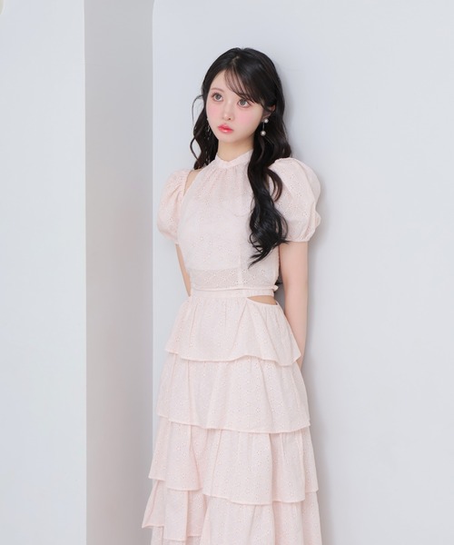 M me eme(エムミーエメ)の「Cotton lace tiered long skirt(eme10477)(スカート・レディース・ホワイト/ブラック/ピンク・FREE)」の14枚目の写真