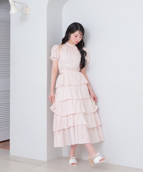 M me eme(エムミーエメ)の「Cotton lace tiered long skirt(eme10477)(スカート・レディース・ホワイト/ブラック/ピンク・FREE)」の12枚目の写真