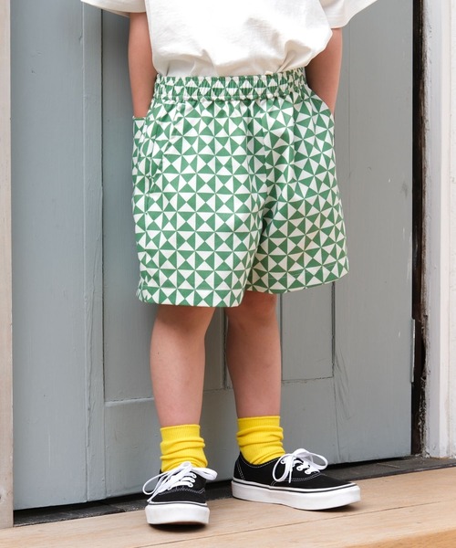 LEPSIM（レプシィム）の「【KIDS】総柄タックショートパンツ　670489（その他パンツ・キッズ・グリーン/チャコールグレー/ブラック・130/120/140）」の3枚目の写真