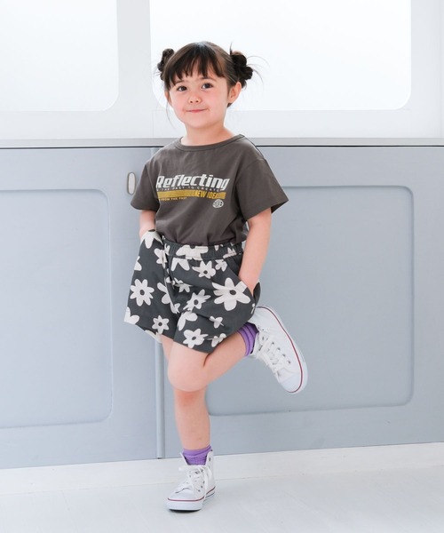 LEPSIM（レプシィム）の「【KIDS】総柄タックショートパンツ　670489（その他パンツ・キッズ・グリーン/チャコールグレー/ブラック・130/120/140）」の4枚目の写真