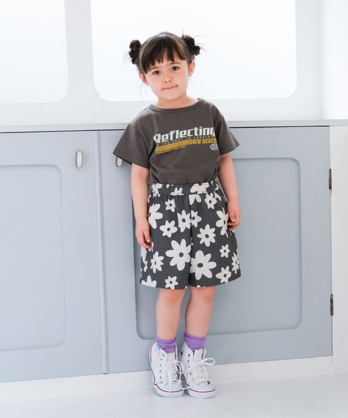 LEPSIM（レプシィム）の「【KIDS】総柄タックショートパンツ　670489（その他パンツ・キッズ・グリーン/チャコールグレー/ブラック・130/120/140）」の6枚目の写真