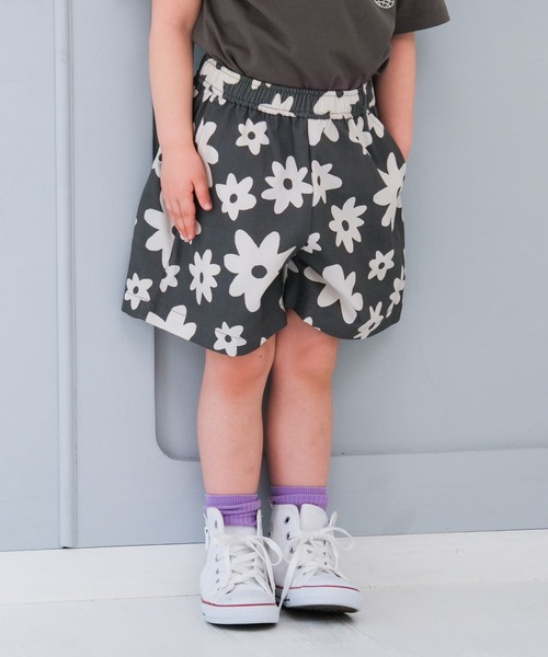 LEPSIM（レプシィム）の「【KIDS】総柄タックショートパンツ　670489（その他パンツ・キッズ・グリーン/チャコールグレー/ブラック・130/120/140）」の7枚目の写真