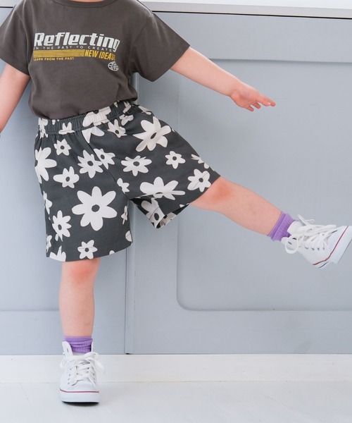 LEPSIM（レプシィム）の「【KIDS】総柄タックショートパンツ　670489（その他パンツ・キッズ・グリーン/チャコールグレー/ブラック・130/120/140）」の9枚目の写真
