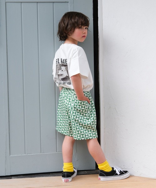LEPSIM（レプシィム）の「【KIDS】総柄タックショートパンツ　670489（その他パンツ・キッズ・グリーン/チャコールグレー/ブラック・130/120/140）」の12枚目の写真