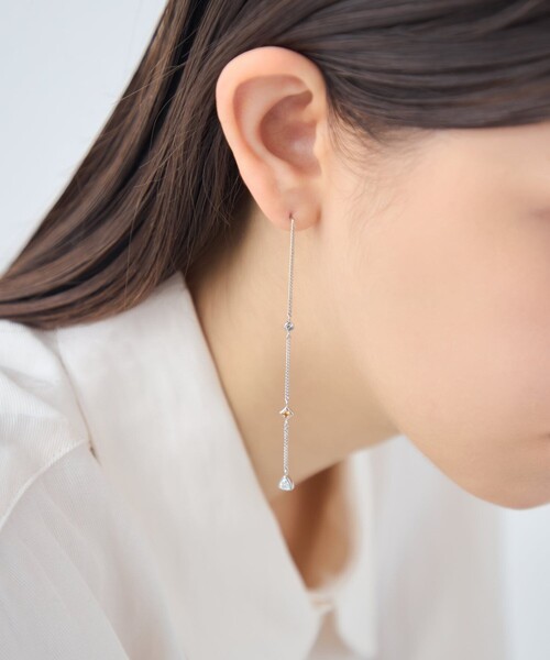 ete（エテ）の「[シークレットグリマー] ビジュー ピアス（ピアス（両耳用）・レディース・プラチナム/イエローゴールド・FREE）」の7枚目の写真