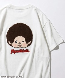 2026SS Monchhichi/モンチッチ バックサガラ刺繍 半袖Tシャツ レディース メンズ