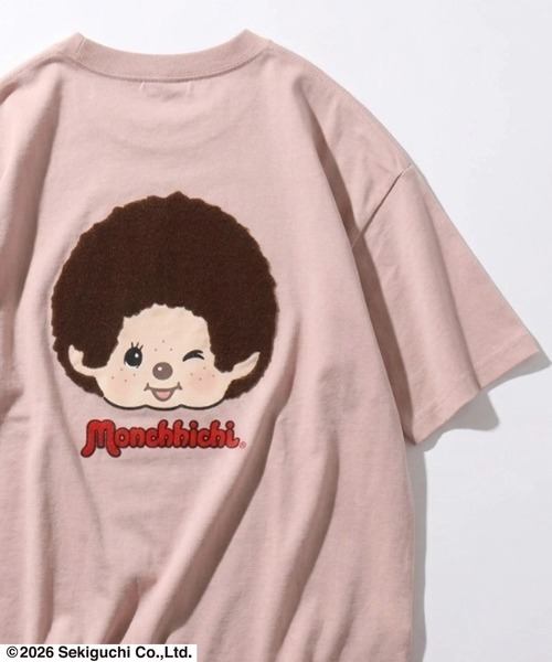 MARUKAWA(マルカワ)の「2026SS Monchhichi/モンチッチ バックサガラ刺繍 半袖Tシャツ レディース メンズ(Tシャツ/カットソー・レディース・ブラック/ピンク/ホワイト・L/M/S)」の3枚目の写真