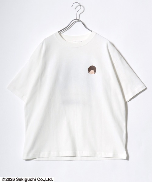 MARUKAWA(マルカワ)の「2026SS Monchhichi/モンチッチ バックサガラ刺繍 半袖Tシャツ レディース メンズ(Tシャツ/カットソー・レディース・ブラック/ピンク/ホワイト・L/M/S)」の4枚目の写真