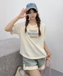 [6color]ロゴプリント半袖Tシャツ