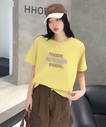 [6color]ロゴプリント半袖Tシャツ