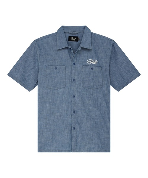 DEUS EX MACHINA(デウスエクスマキナ)の「FORECOURT CHAMBRAY SHIRT シャンブレーシャツ リラックスフィット(シャツ/ブラウス・メンズ・インディゴブルー/ホワイト・M/L)」の7枚目の写真