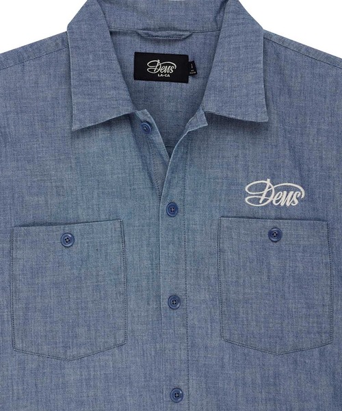 DEUS EX MACHINA(デウスエクスマキナ)の「FORECOURT CHAMBRAY SHIRT シャンブレーシャツ リラックスフィット(シャツ/ブラウス・メンズ・インディゴブルー/ホワイト・M/L)」の8枚目の写真
