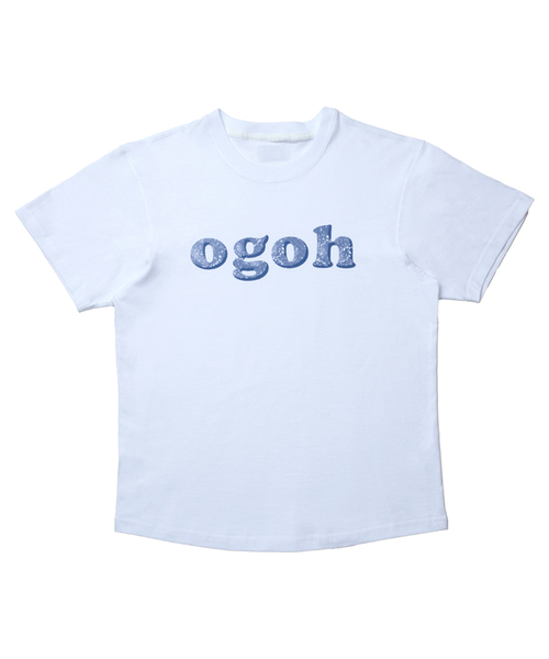 DAMP(ドントアスクマイプラン)の「OGOHロゴTシャツ(3色展開)(Tシャツ/カットソー・レディース・グレー/ブラック/ホワイト・SMALL/MEDIUM/X-LARGE/XX-LARGE/LARGE)」の1枚目の写真