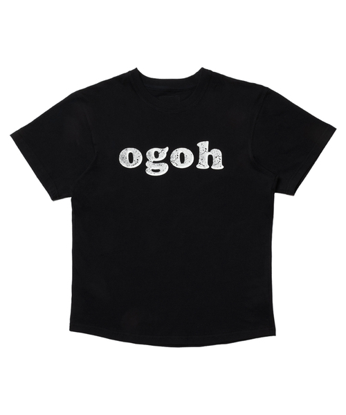 DAMP(ドントアスクマイプラン)の「OGOHロゴTシャツ(3色展開)(Tシャツ/カットソー・レディース・グレー/ブラック/ホワイト・SMALL/MEDIUM/X-LARGE/XX-LARGE/LARGE)」の2枚目の写真