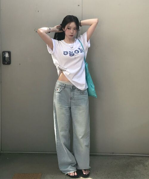 DAMP(ドントアスクマイプラン)の「OGOHロゴTシャツ(3色展開)(Tシャツ/カットソー・レディース・グレー/ブラック/ホワイト・SMALL/MEDIUM/X-LARGE/XX-LARGE/LARGE)」の13枚目の写真