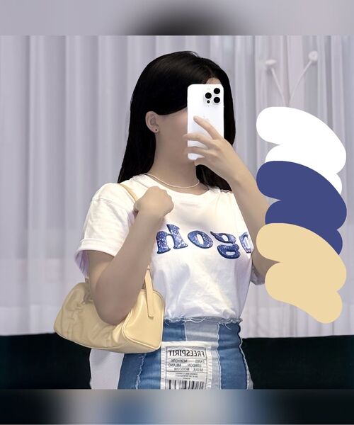 DAMP(ドントアスクマイプラン)の「OGOHロゴTシャツ(3色展開)(Tシャツ/カットソー・レディース・グレー/ブラック/ホワイト・SMALL/MEDIUM/X-LARGE/XX-LARGE/LARGE)」の14枚目の写真