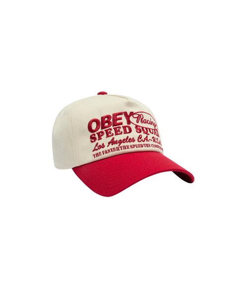 OBEY(オベイ)の「【OBEY 】SPEED SQUAD 5 PANEL SNAPBACK(キャップ・メンズ・レッド/カーキ/ブラック・FREE)」の2枚目の写真