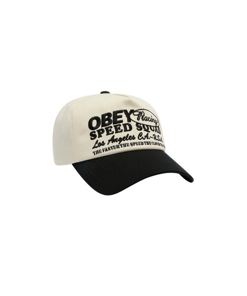 OBEY(オベイ)の「【OBEY 】SPEED SQUAD 5 PANEL SNAPBACK(キャップ・メンズ・レッド/カーキ/ブラック・FREE)」の1枚目の写真