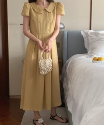 リボンダブルブレストワンピース