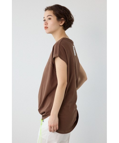 RODEO CROWNS WIDE BOWL(ロデオクラウンズワイドボウル)の「FREEZE LIGHTステッチドロストTシャツ(Tシャツ/カットソー・レディース・ブラウン/アイボリー/サックスブルー/チャコールグレー・FREE)」の9枚目の写真