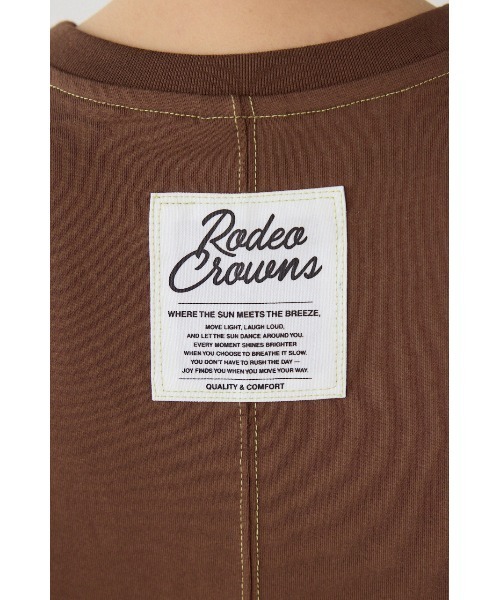 RODEO CROWNS WIDE BOWL(ロデオクラウンズワイドボウル)の「FREEZE LIGHTステッチドロストTシャツ(Tシャツ/カットソー・レディース・ブラウン/アイボリー/サックスブルー/チャコールグレー・FREE)」の17枚目の写真