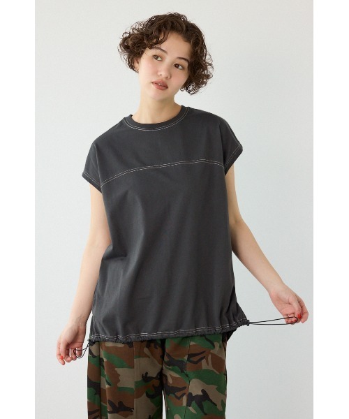 RODEO CROWNS WIDE BOWL(ロデオクラウンズワイドボウル)の「FREEZE LIGHTステッチドロストTシャツ(Tシャツ/カットソー・レディース・ブラウン/アイボリー/サックスブルー/チャコールグレー・FREE)」の20枚目の写真