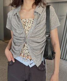 mline | [mline]襟付き ギャザーカットソー(Tシャツ/カットソー)