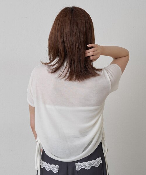 mline（エムライン）の「[mline]襟付き ギャザーカットソー（Tシャツ/カットソー・レディース・オフホワイト/ブルー/グレー/ネイビー・FREE）」の15枚目の写真