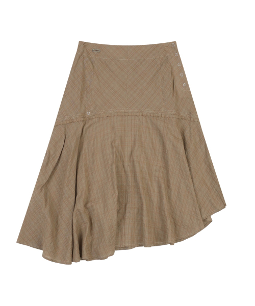 ORDINARY HOLIDAY（オーディナリー ホリデー）の「UNBALANCE FLARE SKIRT [BEIGE]（スカート・レディース・その他・SMALL/MEDIUM）」の2枚目の写真