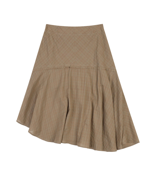 ORDINARY HOLIDAY（オーディナリー ホリデー）の「UNBALANCE FLARE SKIRT [BEIGE]（スカート・レディース・その他・SMALL/MEDIUM）」の3枚目の写真
