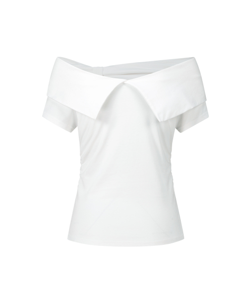ILLIGO（イリゴ）の「セイソディアボウオフショルダーTシャツホワイト（Tシャツ/カットソー・レディース・その他・OS）」の2枚目の写真