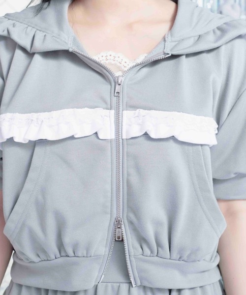Whinny(ホワイニー)の「Whinny/【Whinny×やさうさちゃん】ロマンチストやさうさちゃんパーカー(パーカー・レディース・ホワイト/ブラック/グレー・FREE)」の8枚目の写真