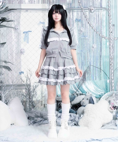 Whinny(ホワイニー)の「Whinny/【Whinny×やさうさちゃん】ロマンチストやさうさちゃんパーカー(パーカー・レディース・ホワイト/ブラック/グレー・FREE)」の11枚目の写真