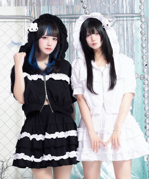 Whinny(ホワイニー)の「Whinny/【Whinny×やさうさちゃん】ロマンチストやさうさちゃんパーカー(パーカー・レディース・ホワイト/ブラック/グレー・FREE)」の20枚目の写真