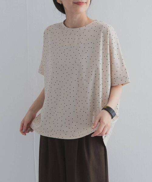 URBAN RESEARCH DOORS（アーバンリサーチドアーズ）の「ドットシルケットプルオーバー（Tシャツ/カットソー・レディース・ナチュラル/ネイビー/ブラック・FREE）」の13枚目の写真