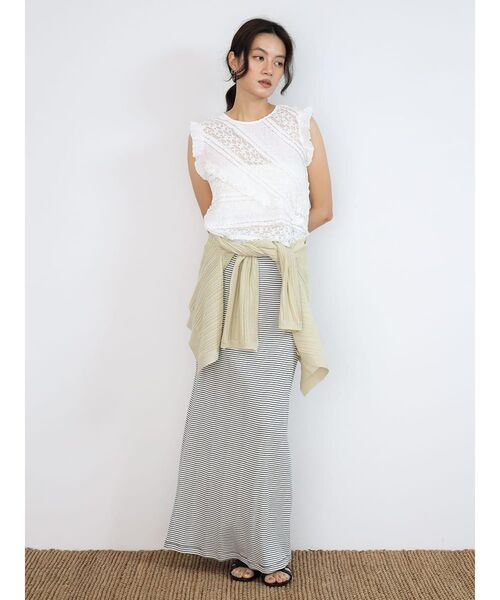 FIKA.(フィーカ)の「Lace panel frill blouse(シャツ/ブラウス・レディース・オフホワイト/ブラック・MEDIUM)」の19枚目の写真