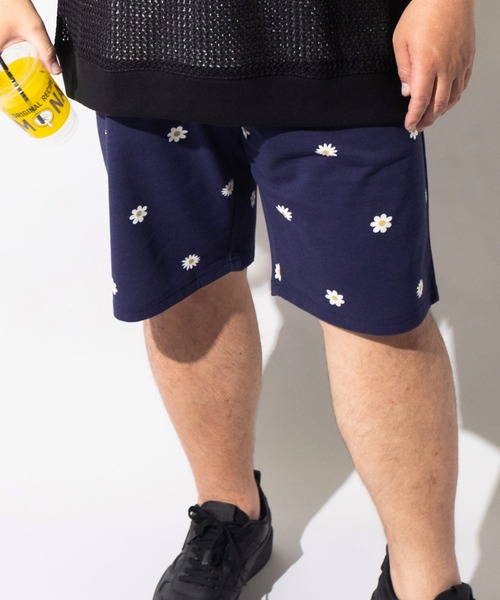 B&T CLUB（ビーティークラブ）の「ショート パンツ スウェット ハーフパンツ 短パン メンズ 大きいサイズ 総柄 アウトドア レジャー 楽 夏 B＆T CLUB ビーアンドティークラブ（スウェットパンツ・メンズ・グレー/ブラック/ベージュ/ネイビー・X4(8L～9L)/X2(4L～5L)/X3(6L～7L)/X1(3L～4L)）」の4枚目の写真