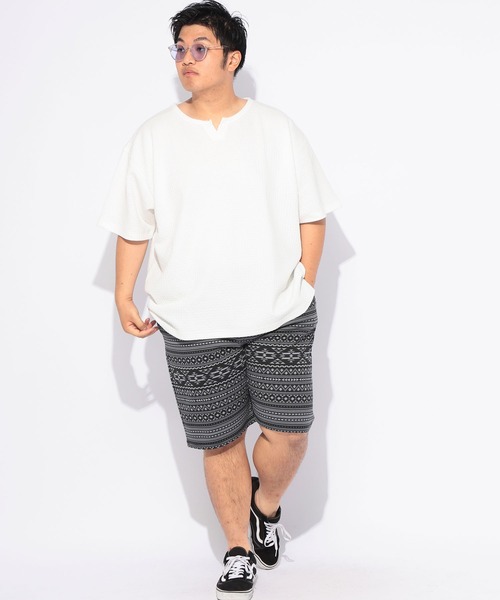 B&T CLUB（ビーティークラブ）の「ショート パンツ スウェット ハーフパンツ 短パン メンズ 大きいサイズ 総柄 アウトドア レジャー 楽 夏 B＆T CLUB ビーアンドティークラブ（スウェットパンツ・メンズ・グレー/ブラック/ベージュ/ネイビー・X4(8L～9L)/X2(4L～5L)/X3(6L～7L)/X1(3L～4L)）」の18枚目の写真