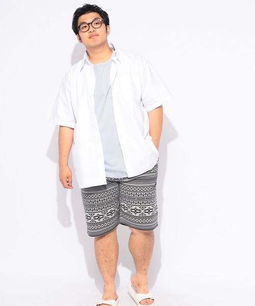 B&T CLUB（ビーティークラブ）の「ショート パンツ スウェット ハーフパンツ 短パン メンズ 大きいサイズ 総柄 アウトドア レジャー 楽 夏 B＆T CLUB ビーアンドティークラブ（スウェットパンツ・メンズ・グレー/ブラック/ベージュ/ネイビー・X4(8L～9L)/X2(4L～5L)/X3(6L～7L)/X1(3L～4L)）」の22枚目の写真