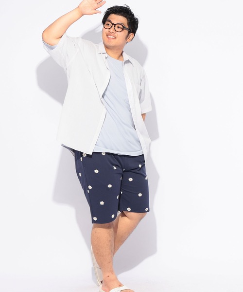 B&T CLUB（ビーティークラブ）の「ショート パンツ スウェット ハーフパンツ 短パン メンズ 大きいサイズ 総柄 アウトドア レジャー 楽 夏 B＆T CLUB ビーアンドティークラブ（スウェットパンツ・メンズ・グレー/ブラック/ベージュ/ネイビー・X4(8L～9L)/X2(4L～5L)/X3(6L～7L)/X1(3L～4L)）」の13枚目の写真