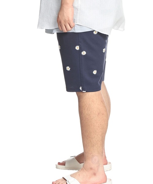 B&T CLUB（ビーティークラブ）の「ショート パンツ スウェット ハーフパンツ 短パン メンズ 大きいサイズ 総柄 アウトドア レジャー 楽 夏 B＆T CLUB ビーアンドティークラブ（スウェットパンツ・メンズ・グレー/ブラック/ベージュ/ネイビー・X4(8L～9L)/X2(4L～5L)/X3(6L～7L)/X1(3L～4L)）」の5枚目の写真