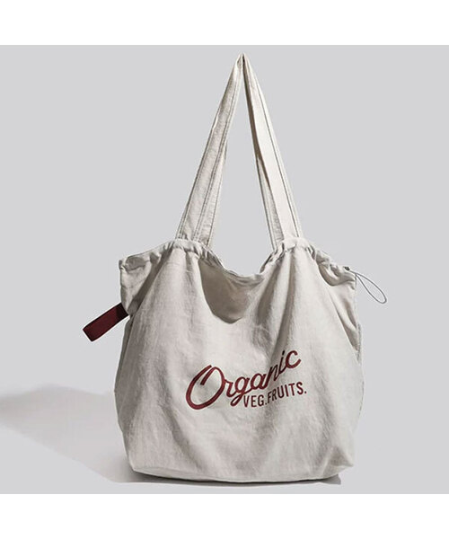 AYIHOLIC CASHMERE(アイホリックカシミア)の「Vintage Cotton Eco Bag(エコバッグ/サブバッグ・レディース・ブラック×ブラック/Off White・FREE)」の1枚目の写真