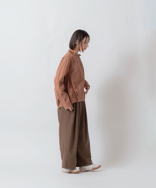 Kelen(ケレン)の「「KELEN / ケレン」デザインカラーチェック柄ブラウス(シャツ/ブラウス・レディース・ネイビー/ベージュ/ブラウン・S/M)」の19枚目の写真