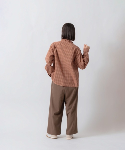 Kelen(ケレン)の「「KELEN / ケレン」デザインカラーチェック柄ブラウス(シャツ/ブラウス・レディース・ネイビー/ベージュ/ブラウン・S/M)」の21枚目の写真