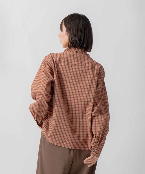 Kelen(ケレン)の「「KELEN / ケレン」デザインカラーチェック柄ブラウス(シャツ/ブラウス・レディース・ネイビー/ベージュ/ブラウン・S/M)」の22枚目の写真