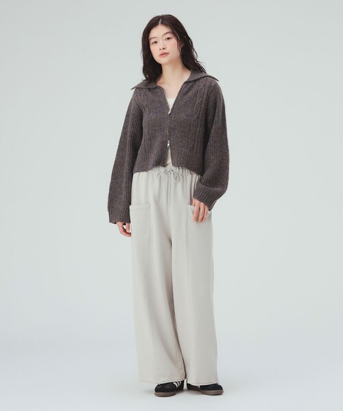 BEAMS HEART(ビームスハート)の「ヴィンテージライク スウェット パンツ(スウェットパンツ・レディース・レッド/チャコールグレー/ホワイト系その他5・FREE)」の4枚目の写真