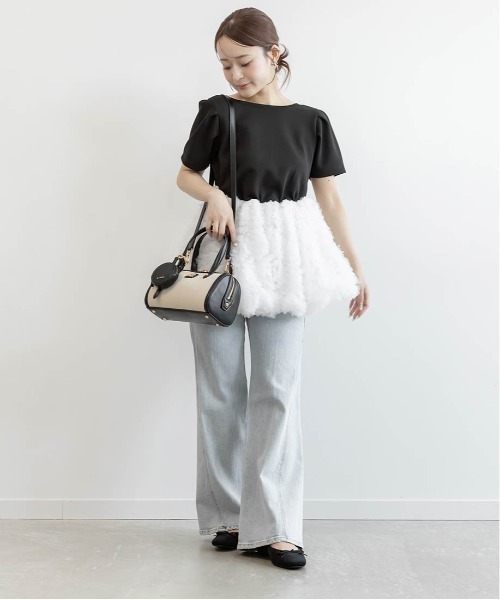 RANDA(ランダ)の「2WAY デザインベルトボストンバッグ(ボストンバッグ・レディース・ダークブラウン/ブラック/ブラウン・M)」の7枚目の写真