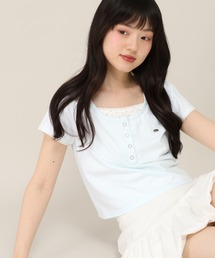 バイカラーヘンリーネックTEE 1051941